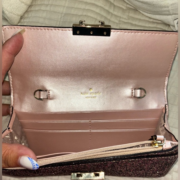 KATE SPADE PINK SPARKLE CLUTCH - Picture 14 of 16